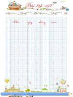 Mẫu vở tập viết CHỮ VIẾT HOA 2,5 LI