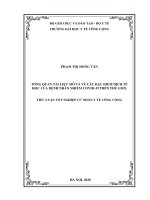 Tổng quan tài liệu mô tả về các đặc điểm dịch tễ học của bệnh nhân nhiễm covid 19 trên thế giới  