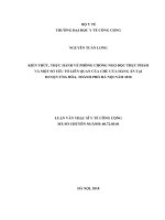 Kiến thức, thực hành về phòng chống ngộ độc thực phẩm và một số yếu tố liên quan của chủ cửa hàng ăn tại huyện ứng hòa, thành phố hà nội năm 2018 