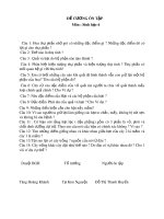 Đề cương ôn tập HK2 môn Sinh học 6 năm 2019-2020 - Trường THCS Giá Rai A