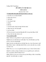 Đề cương ôn tập HK1 môn GDCD 6 năm 2020-2021 - Trường THCS Thanh Quan