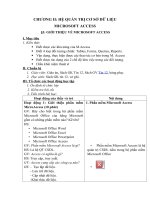 Tải Giáo án môn Tin học lớp 12 bài 7 - Giới thiệu về Microsoft Access