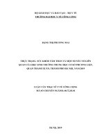 Thực trạng sức khỏe tâm thần và mội số yếu tố liên quan của học sinh trường trung học cơ sở phương liệt, quận thanh xuân, thành phố hà nội, năm 2019 