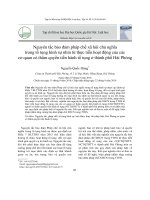 Nguyên tắc bảo đảm pháp chế xã hội chủ nghĩa trong tố tụng hình sự nhìn từ thực tiễn hoạt động của các cơ quan có thẩm quyền tiến hành tố tụng ở thành phố Hải Phòng