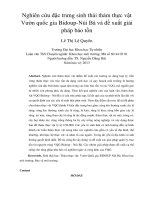 Nghiên cứu đặc trưng sinh thái thảm thực vật  Vườn quốc gia Bidoup-Núi Bà và đề xuất giải  pháp bảo tồn