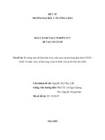 Đo lường mức độ biểu hiện lo âu, trầm cảm của đợt bùng phát dịch COVID  19 đối với nhân viên y tế lâm sàng ở một số bệnh viện tại hà nội năm 2020 