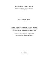 Văn hóa an toàn người bệnh của nhân viên y tế và một số yếu tố ảnh hưởng tại trung tâm y tế huyện lai vung   tỉnh đồng tháp, năm 2018 