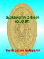 Bài giảng Lịch sử 7: Tiết 30