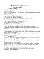 Đề cương ôn tập HK1 môn Địa lí 6 năm 2020-2021 - Trường THCS Hòa Trung