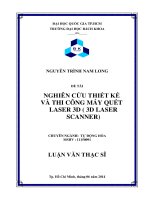 Nghiên cứu thiết kế và thi công máy quét laser 3d (3d laser scanner)  