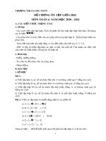 Đề cương ôn tập giữa HK1 môn Toán 6 năm 2020-2021 - Trường THCS Long Toàn