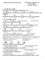 Đề cương ôn tập HK2 môn Tin học 7 năm 2019-2020 - Trường THCS Nguyễn Đức Cảnh