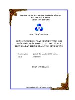 Đề xuất các biện pháp quản lý tổng hợp nước thải phát sinh từ các khu dân cư trên địa bàn thị xã dĩ an, tỉnh bình dương  