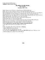 Đề cương ôn tập HK1 môn Tin học 6 năm 2020-2021 - Trường THCS Long Toàn