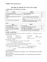 Đề cương ôn tập HK1 môn Công nghệ 6 năm 2020-2021 - Trường THCS Thanh Quan