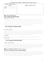 Đề cương ôn tập HK2 môn Toán 6 năm 2019-2020 - Trường THCS Giá Rai A