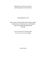 Thực trạng tuân thủ điều trị lao kháng thuốc và một số yếu tố liên quan của người bệnh điều trị tại bệnh viện phổi hà nội, năm 2018 