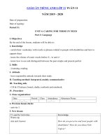 Tải Giáo án tiếng Anh lớp 11 Tuần 11 sách mới - Giáo án điện tử môn tiếng Anh 11 theo tuần