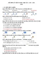 Đề cương ôn tập HK2 môn Tin học 6 năm 2019-2020 - Trường THCS Thu Bồn