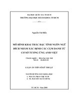 Mô hình khai thác đặc tính ngôn ngữ đích nhằm xác định các cụm danh từ cơ sở tương ứng anh   việt  