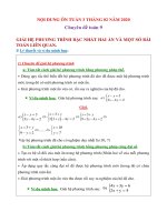 Nội dung ôn tập Toán khối lớp 9