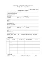 Mẫu biên bản bán xe ô tô