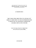 Thực trạng thực hiện công tác giáo dục sức khỏe của nhân viên y tế cho người bệnh nội trú và một số yếu tố ảnh hưởng tại bệnh viện lão khoa trung ương năm 2020 