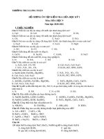 Đề cương ôn tập giữa HK1 môn Hóa học 9 năm 2020-2021 - Trường THCS Long Toàn