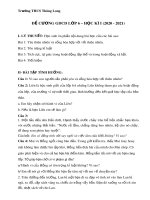 Đề cương ôn tập HK1 môn GDCD 6 năm 2020-2021 - Trường THCS Thăng Long