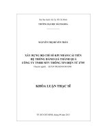 Xây dựng bộ chỉ số kpi nhằm cải tiến hệ thống đánh giá thành quả công ty tnhh mtv thông tin điện tử z755  