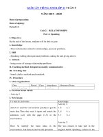 Tải Giáo án tiếng Anh lớp 11 Tuần 5 sách mới - Giáo án điện tử môn tiếng Anh 11 theo tuần