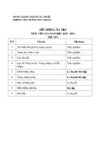 Đề cương ôn tập HK1 môn Vật lí 6 năm 2020-2021 - Trường THCS Huỳnh Thúc Kháng