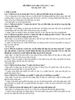 Đề cương ôn tập HK1 môn GDCD 7 năm 2020-2021 - Trường THCS Thăng Long