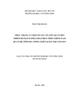 Thực trạng và một số yếu tố liên quan đến nhiễm human papillomavirus trên nhóm nam quan hệ tình dục đồng giới tại hà nội năm 2017 