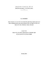 Thực trạng và các yếu tố ảnh hưởng đến hoạt động quản lý bệnh nhân đái tháo đường type 2 tại trung tâm y tế thị xã từ sơn , tỉnh bắc ninh năm 2019 