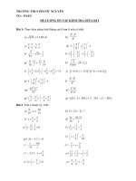 Đề cương ôn tập giữa HK1 môn Toán 7 năm 2020-2021 - Trường THCS Phước Nguyên