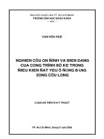 Nghiên cứu ổn định và biến dạng của công trình bờ kè trong điều kiện đất yếu ở đồng bằng sông cửu long  