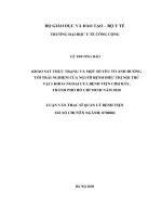 Khảo sát thực trạng và một số yếu tố ảnh hưởng tới trải nghiệm của người bệnh điều trị nội trú tại 3 khoa ngoại của bệnh viện chợ rẫy, thành phố hồ chí minh năm 2020 