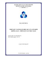Thiết kế và đánh giá hiệu quả của mã khối không gian – thời gian cận trực giao  