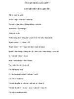 Bài tập viết lại câu Tiếng Anh lớp 7