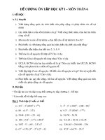 Đề cương ôn tập HK1 môn Toán 6 năm 2020-2021 - Trường THCS Nguyễn Đức Cảnh