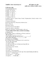 Đề cương ôn tập HK1 môn Tiếng Anh 6 năm 2020-2021 - Trường THCS Thanh Quan