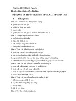 Đề cương ôn tập HK2 môn Sinh học 6 năm 2019-2020 - Trường THCS Phước Nguyên