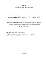 Đánh giá nhu cầu đào tạo thạc sĩ chuyên ngành sức khỏe môi trường và thạc sĩ y tế công cộng định hướng sức khoẻ môi trường tại việt nam năm 2016 