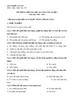 Đề cương ôn tập giữa HK1 môn Công nghệ 9 năm 2020-2021 - Trường THCS Phước Nguyên