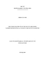 Thực trạng giao tiếp, ứng xử giữa bác sĩ và điều dưỡng tại bệnh viện hoàn mỹ đà lạt năm 2019 và một số yếu tố ảnh hưởng 