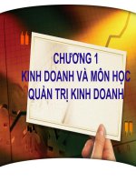Bài giảng tham khảo môn Quản trị kinh doanh - Chương 1: Kinh doanh và môn học Quản trị kinh doanh