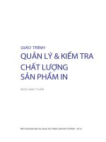 Giáo trình kiểm tra chất lượng sản phẩm in