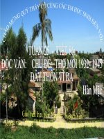 Tư liệu bài giảng môn Ngữ văn tham gia hội thi giáo viên giỏi các cấp