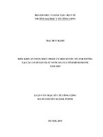 Điều kiện an toàn thực phẩm và một số yếu tố ảnh hưởng tại các cơ sở sản xuất nước đá của tỉnh bình phước năm 2019 